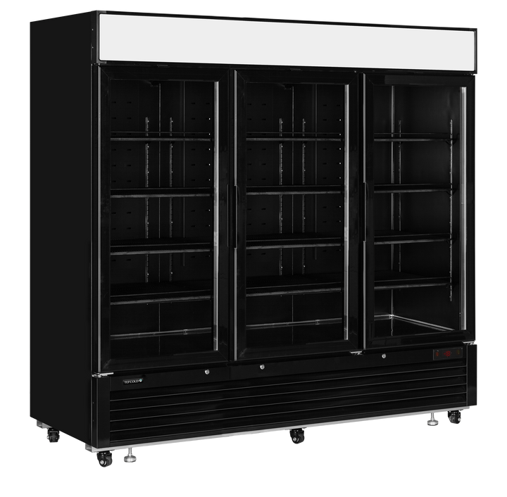 Glass Door Display Freezer - LGF7500 Black