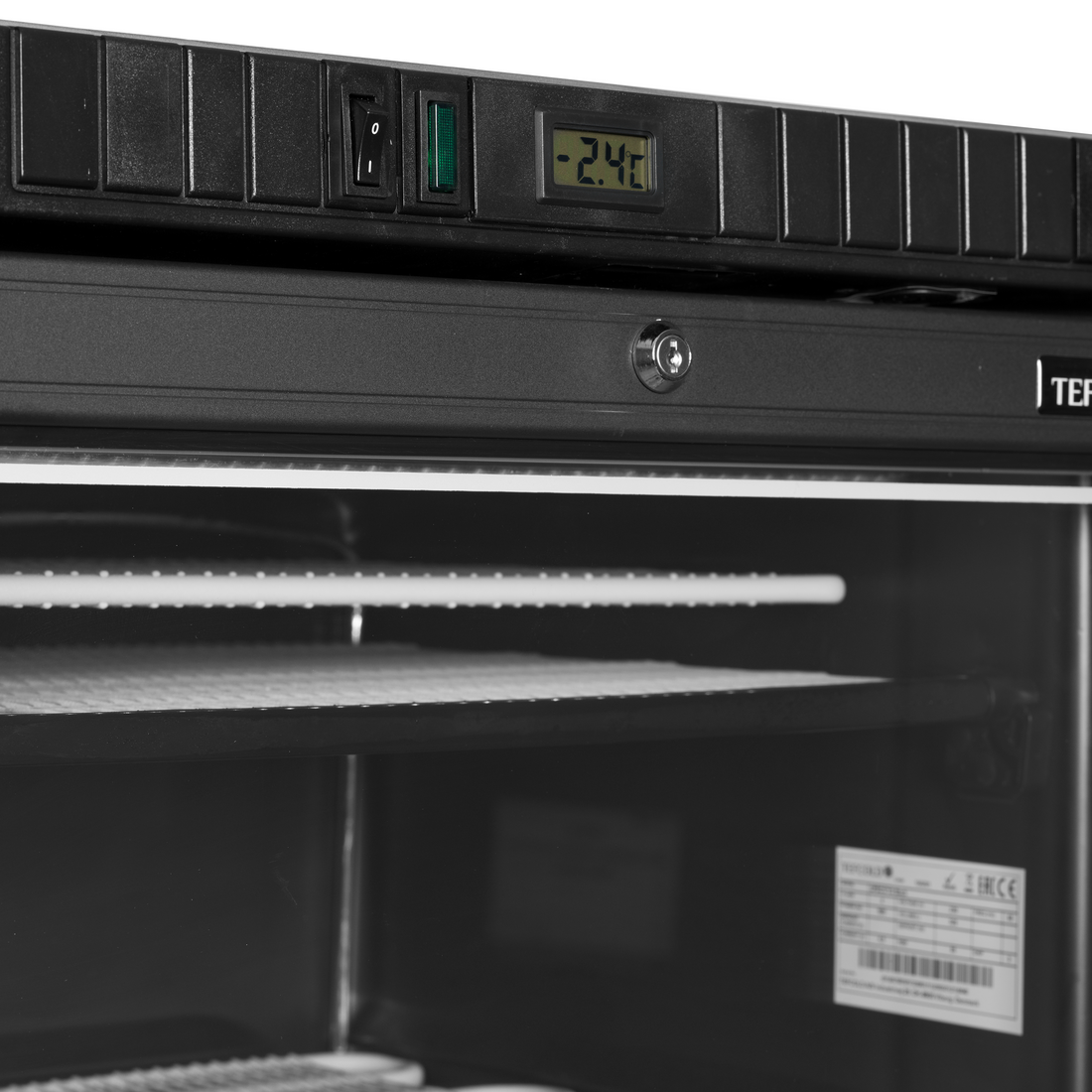 Glass Door Display Freezer - UFSC371G Black